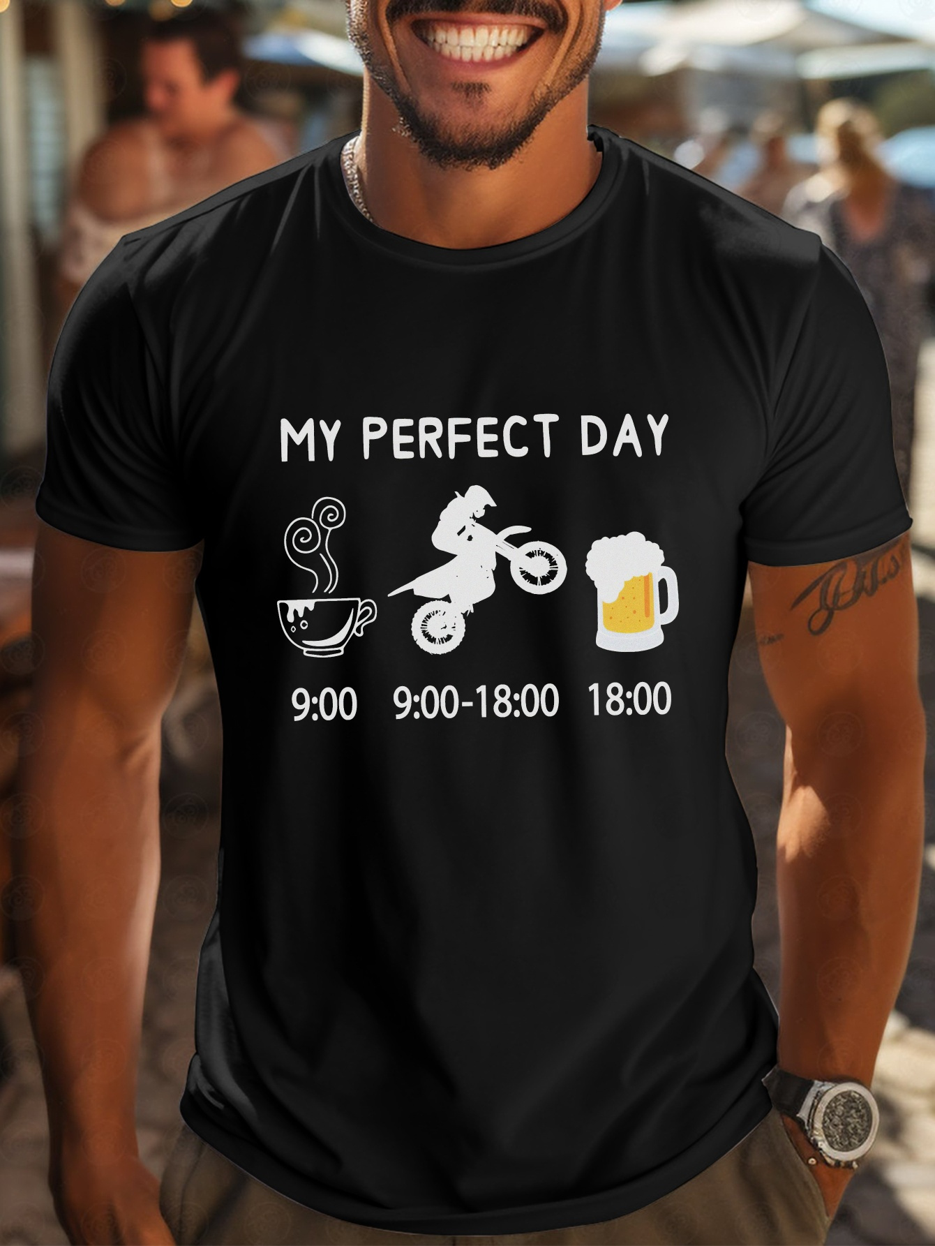 Summer Clothing Range - T-shirt graphique pour homme 180 Long