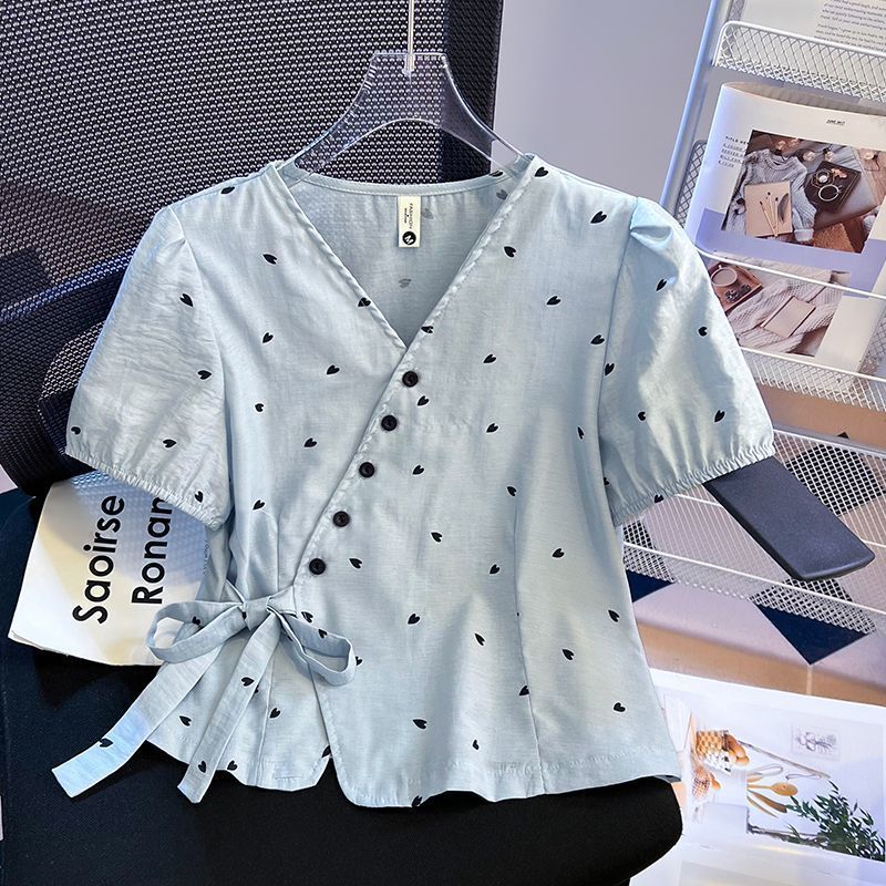 Summer Youth Clothing - Femmes vêtements coréen laçage imprimé jeune