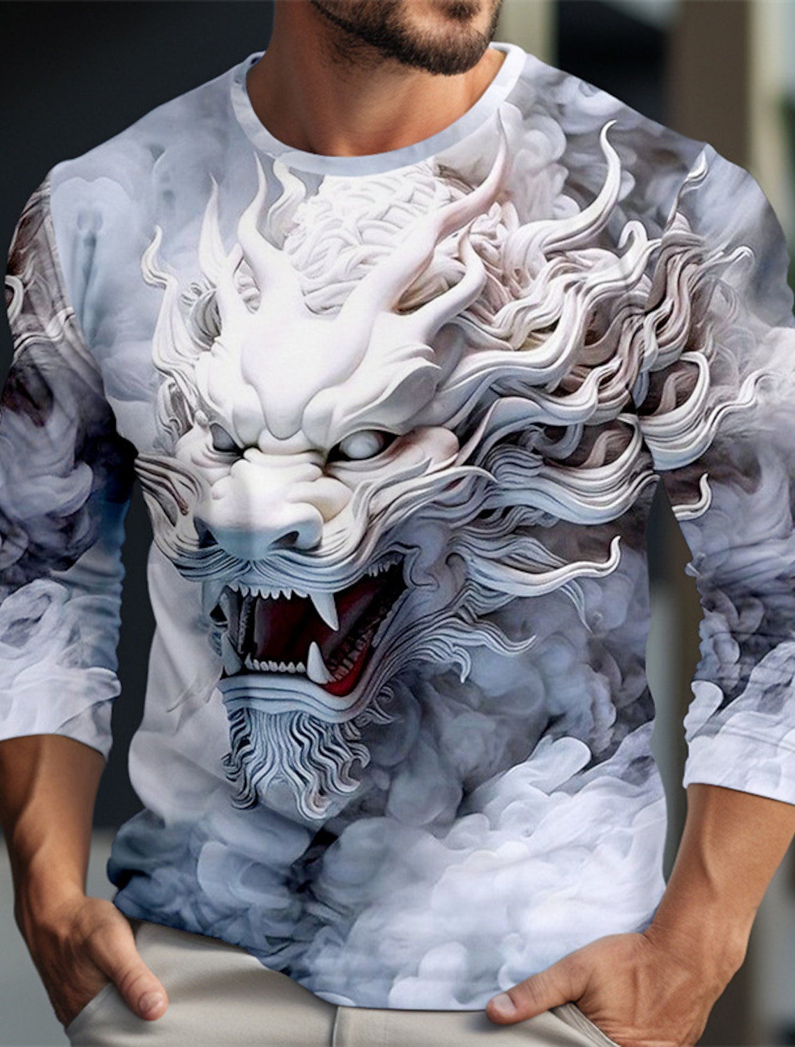 Summer Clothing Resort - Dragon modèle décontracté hommes 3D imprimé