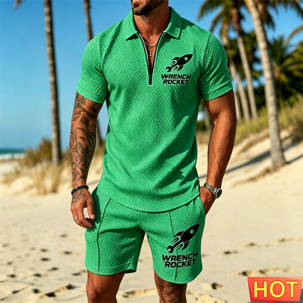 Summer Vacation Clothing Men - Ensemble polo décontracté pour homme, tenue