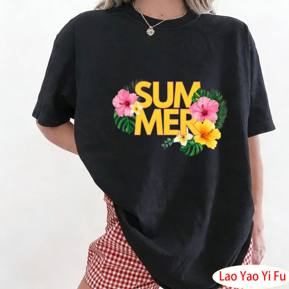 Summer Clothing Resort - T-shirt floral tropical d'été, T-shirt imprimé