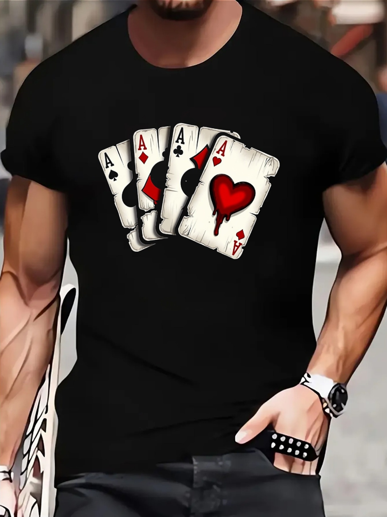 Summer Clothing Range - T-shirt graphique pour homme 180 Long