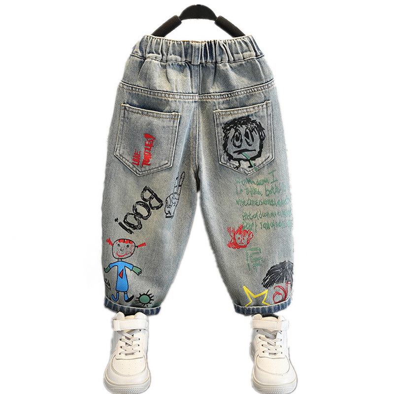 Summer Clothing Drawing - Bébé garçon jean pour enfants vêtements