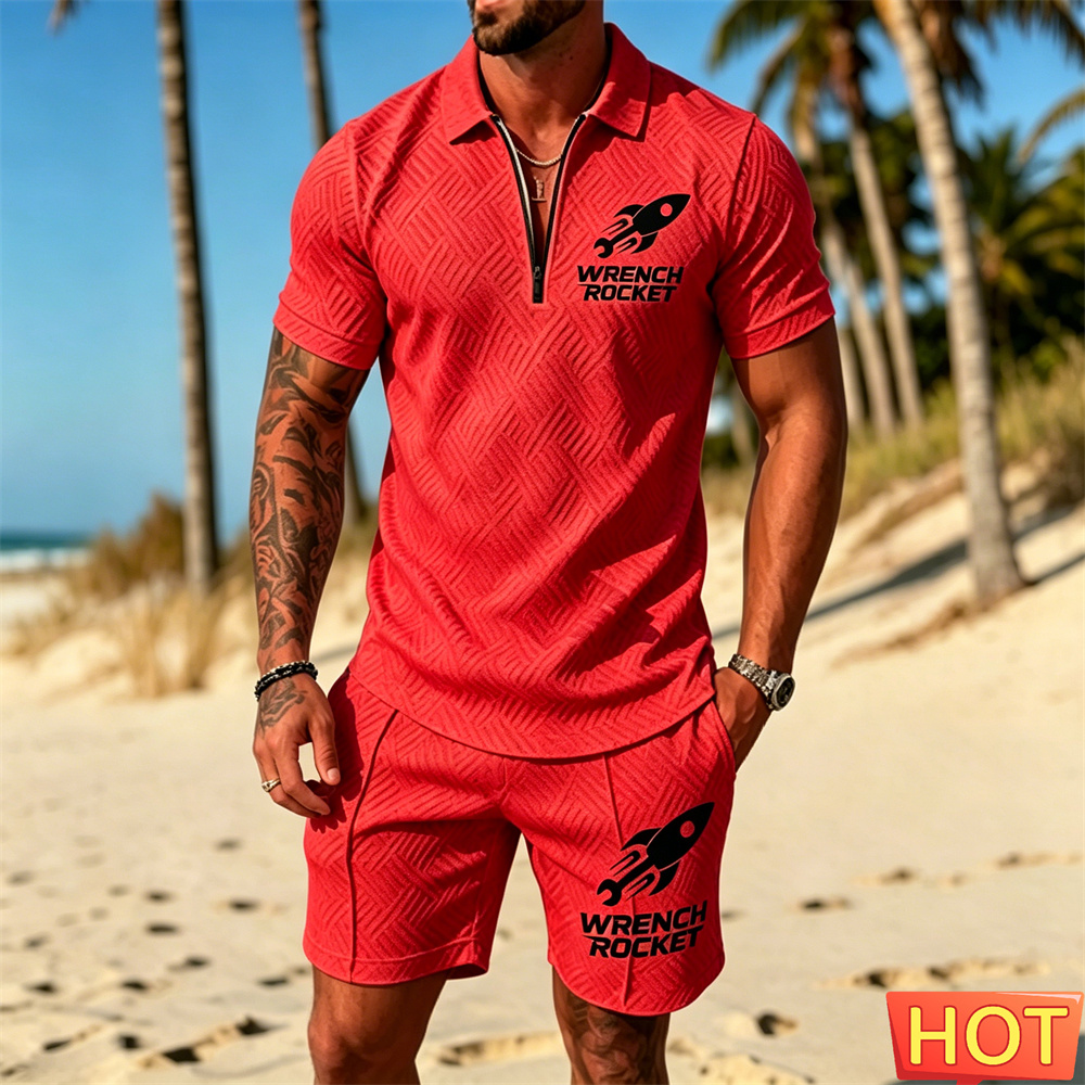 Ensemble polo décontracté pour - Summer Vacation Clothing Men avis et prix