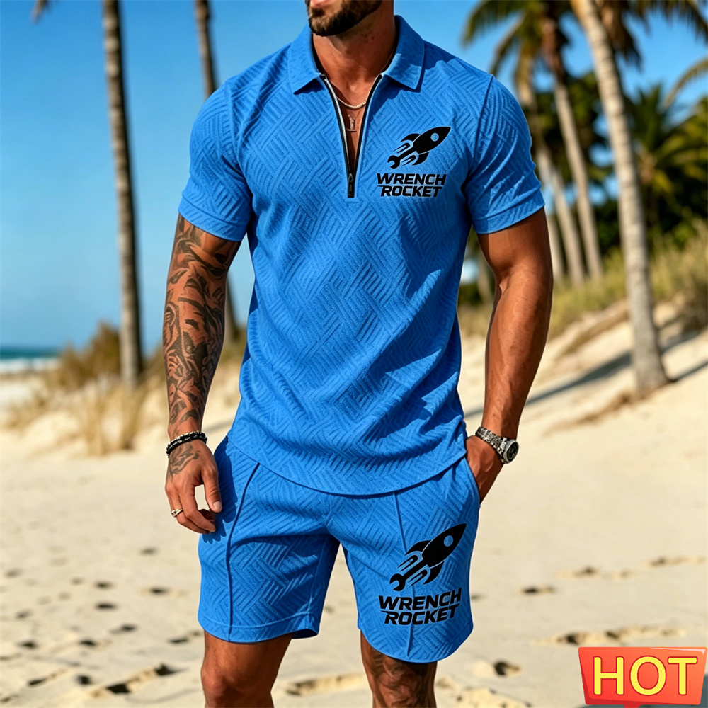 Ensemble polo décontracté pour - Summer Vacation Clothing Men avis et prix