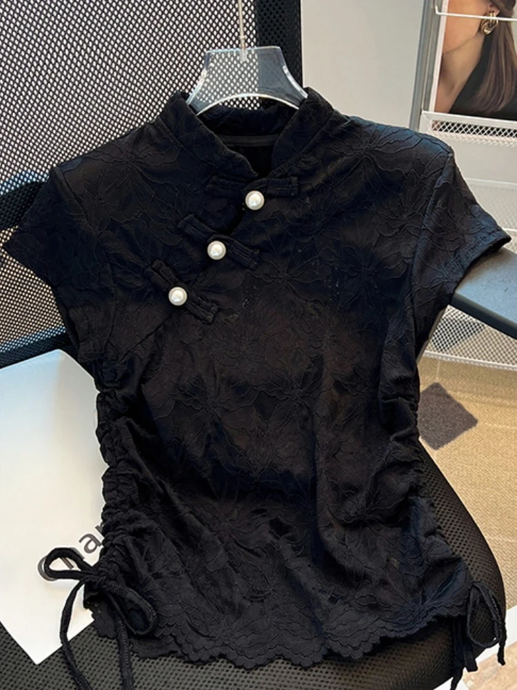 Chemises de style chinois col  - Summer Clothing Drawing avis et prix