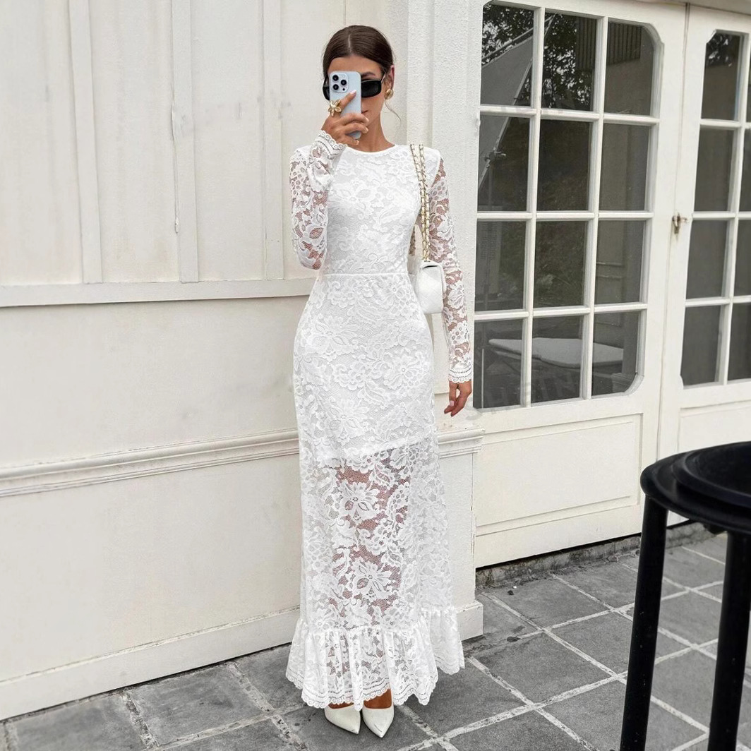 Robe longue en dentelle à manc - Summer Clothing New Look avis et prix