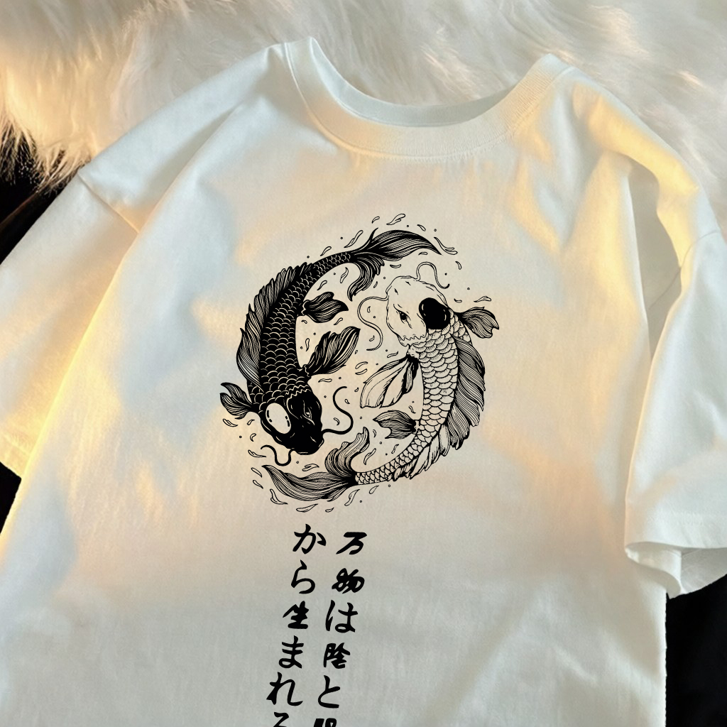 T-shirts japonais Harajuku Koi - Summer Youth Clothing avis et prix