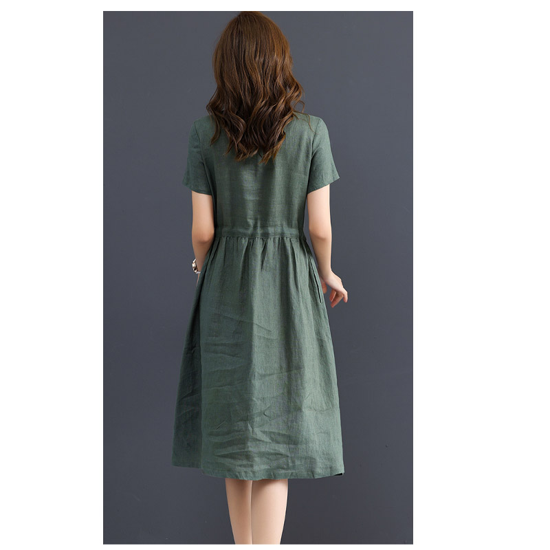 Robe en lin pur pour femme à m - Summer Clothing Drawing avis et prix
