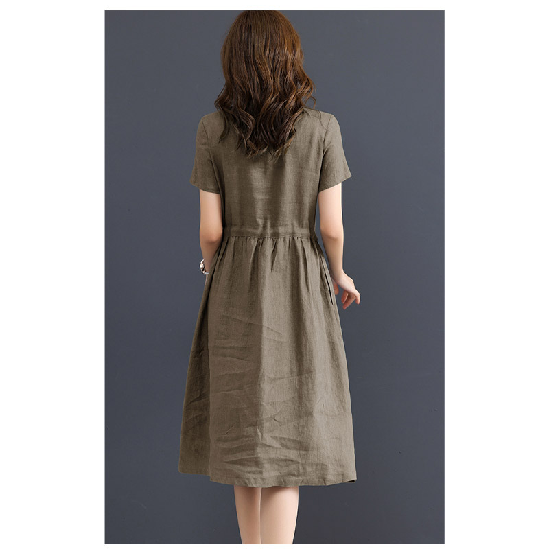Robe en lin pur pour femme à m - Summer Clothing Drawing avis et prix