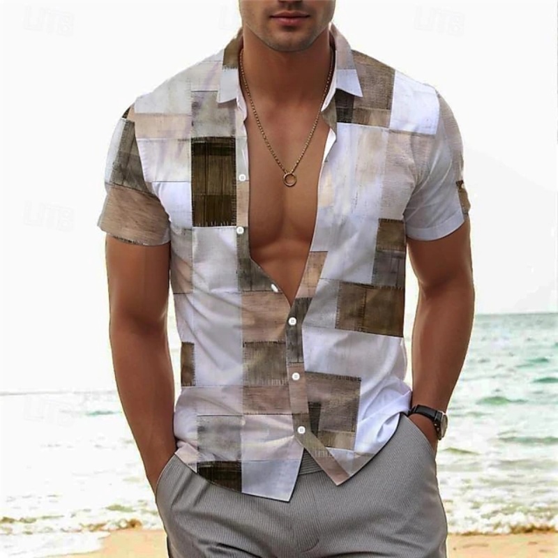Chemise d'été pour homme, styl - Summer Vacation Clothing Men avis et prix