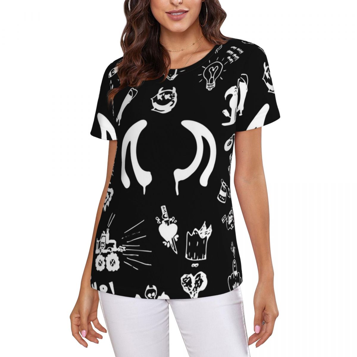 T-shirt Yungblud Drawings Tatt - Summer Clothing Drawing avis et prix