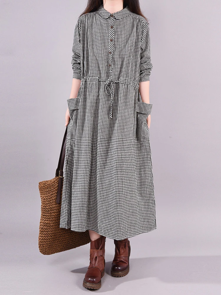 Robe Vintage à carreaux avec p - Summer Clothing Drawing avis et prix