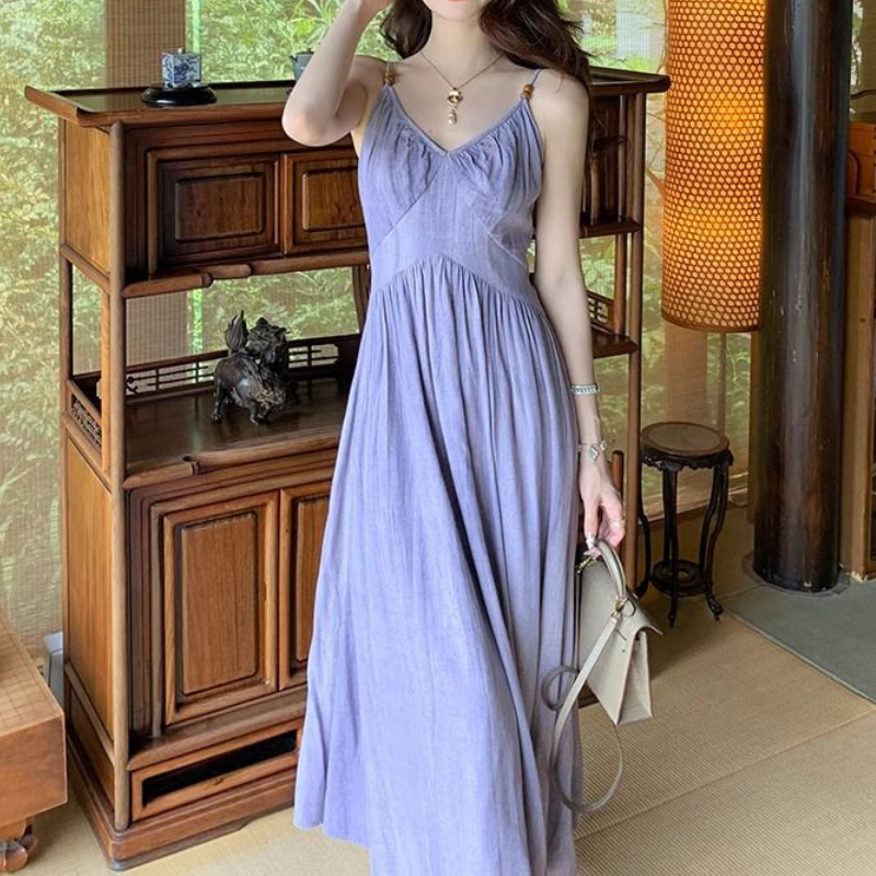 Robe Longue Violette Élégante  - Summer Clothing Resort avis et prix